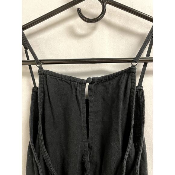 BLANK NYC Paint It Black Jumpsuit Straight Cotton Sleeveless Summer Women's M - Picture 10 of 15
